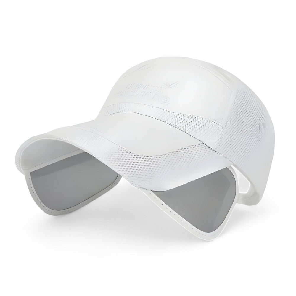 Trendy visor cap with UV protection for active days – SunSport Kim-White-The Livary