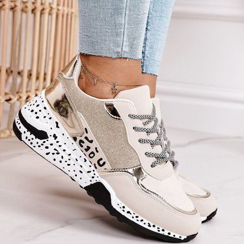 Trendy Waterproof Ladies Sneakers – Nora-Gold-4.5-The Livary