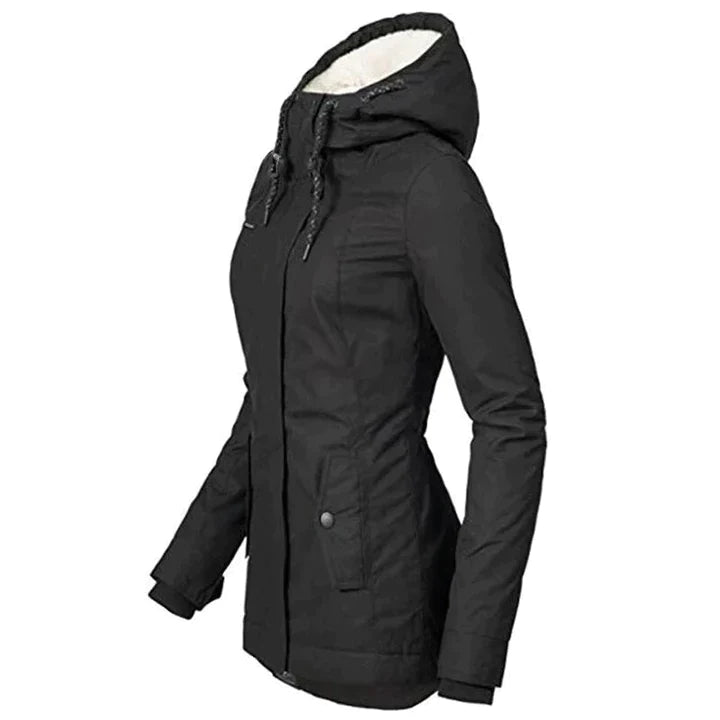 Trendy Winter Coat for Women - Evelina-Green-S-Nora Luxe