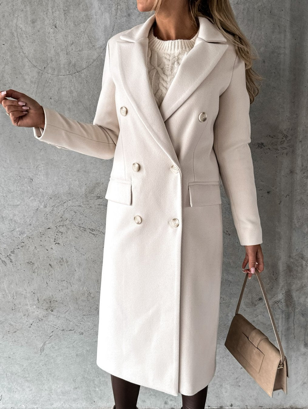Trendy Winter Jacket for Women - Valeria-Cream-S-Nora Luxe