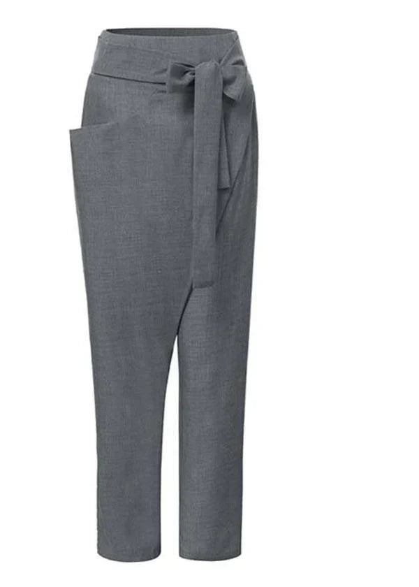 Trendy women's harem trousers with a high waist – Romy-Gray-S-Nora Luxe