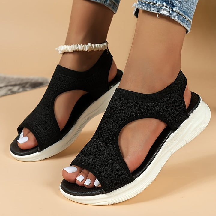 Trendy Women's Sandals with Comfortable Fit – Yara-Black-3-State of Style