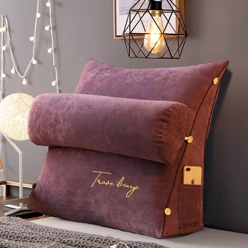 Triangular Back Support Cushion - RelaxBack-Purple-Nora Luxe