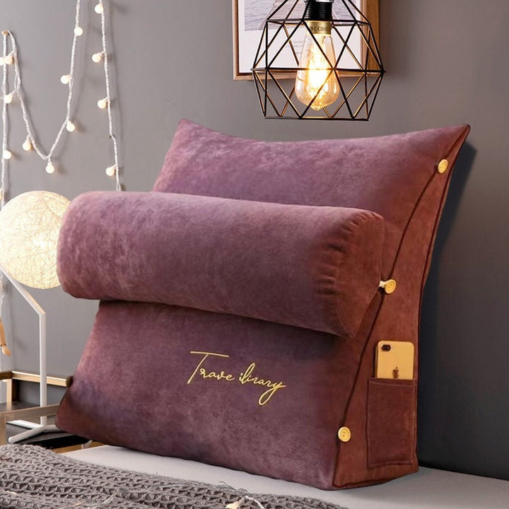 Triangular Back Support Cushion - RelaxBack-Purple-Nora Luxe