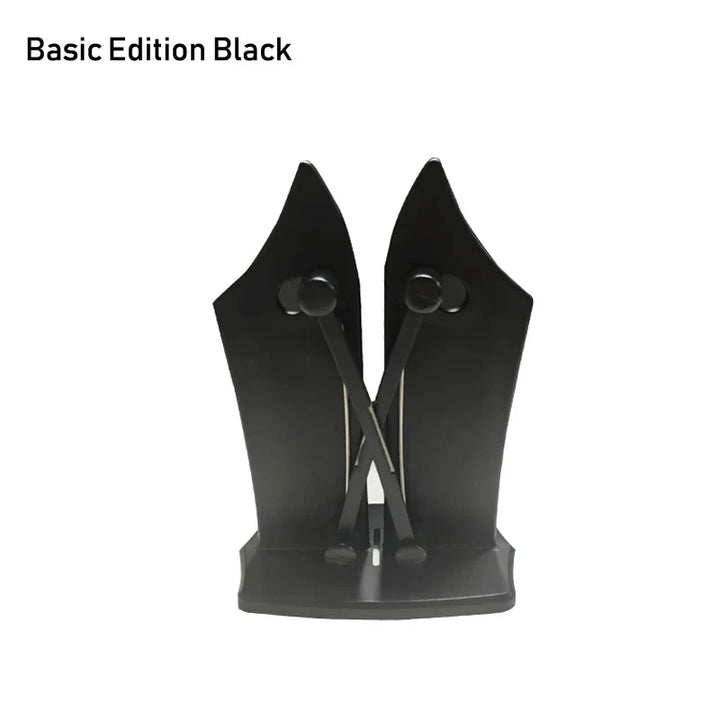 Triple-Action Knife Sharpener - SharpMaster Pro-Metal Black-Nora Luxe