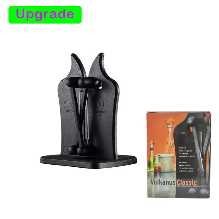 Triple-Action Knife Sharpener - SharpMaster Pro-Metal Black-Nora Luxe