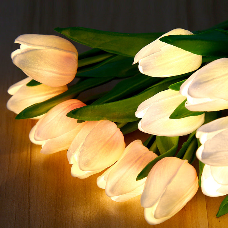 Tulip Night Lamp - LumiTulip-3 Orange-Batteries-Nora Luxe