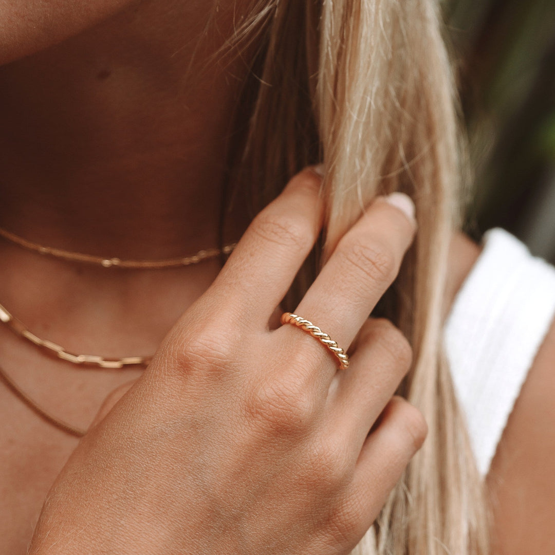Twisted Ring with Symbolism - Tessa-5-Gold-Nora Luxe