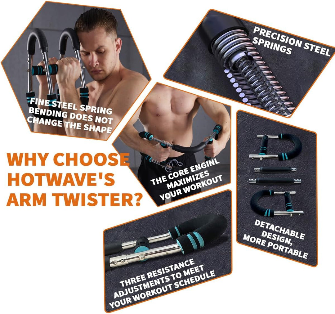 Twister Arm Exerciser - Adjustable Spring Workout Bar-Nora Luxe