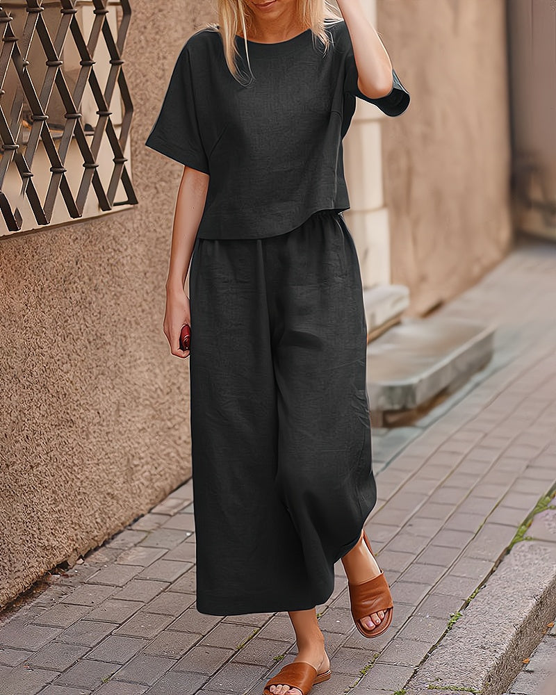 Two-Piece Ladies Lounge Set – Elise-Black-S-Nora Luxe