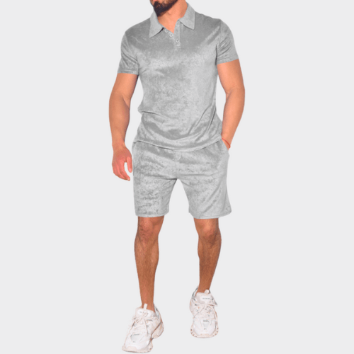 Two-piece men's outfit set for summer and leisure – Rafael-Gray-M-The Livary