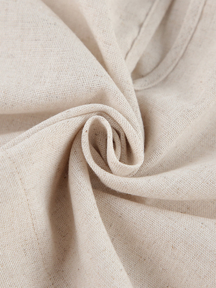 Two-piece summer set with crop top and trousers – Valeria-Beige-S-Nora Luxe