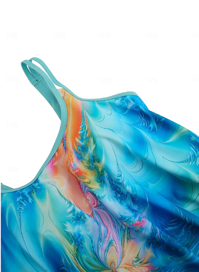 Two-piece tankini swimsuit with classic print – Camille-XS-Nora Luxe