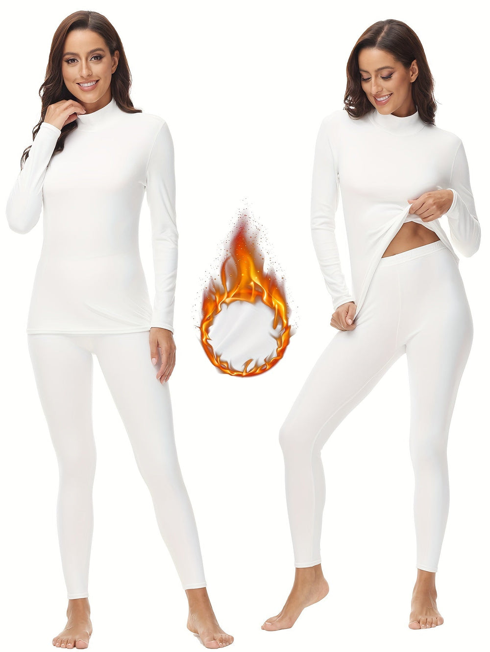 Two-piece Thermoset for the Cold Winter Months - Serena-Black-XS-Nora Luxe