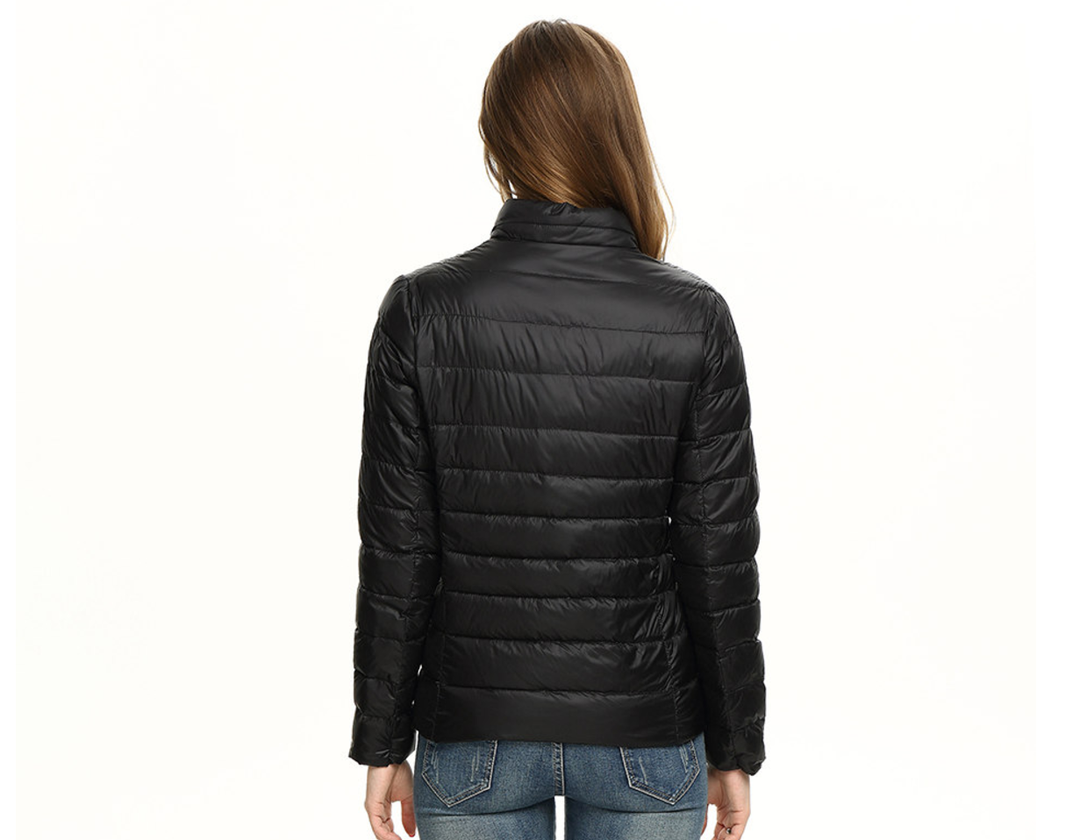 Feather-light women's down jacket - Alina Autumn Magic