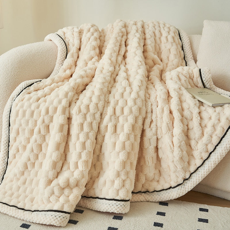 Ultra Soft Comfy Blanket - Eloise-White-Small 48.03 × 77.95 in-Nora Luxe