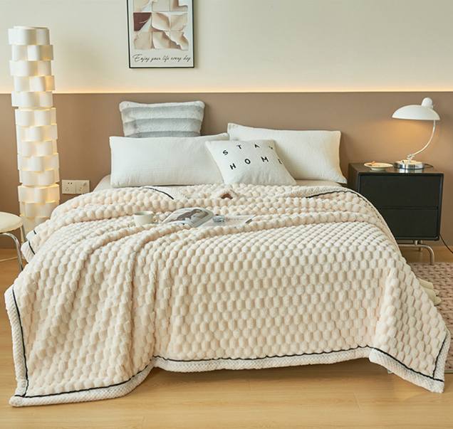 Ultra Soft Comfy Blanket - Eloise-White-Small 48.03 × 77.95 in-Nora Luxe