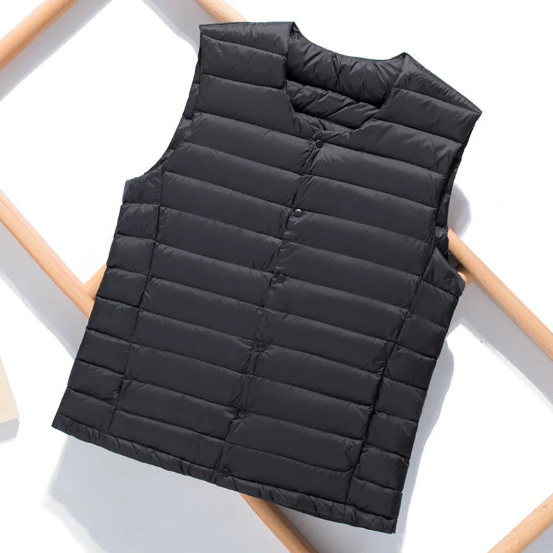 Ultralight down vest for men – Laurent-Black-S-Nora Luxe