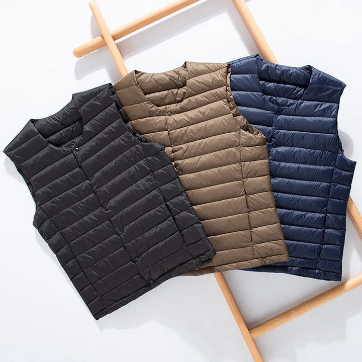 Ultralight down vest for men – Laurent-Black-S-Nora Luxe