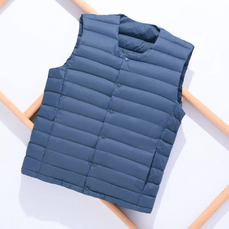 Ultralight down vest for men – Laurent-Blue-S-Nora Luxe