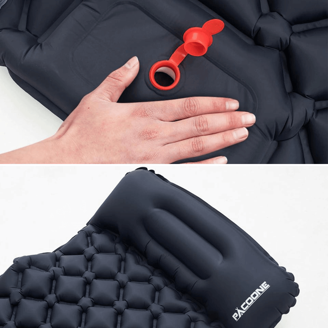 Ultralight Waterproof Sleeping Mat with Built-in Pump - AirRest-Gray-Nora Luxe