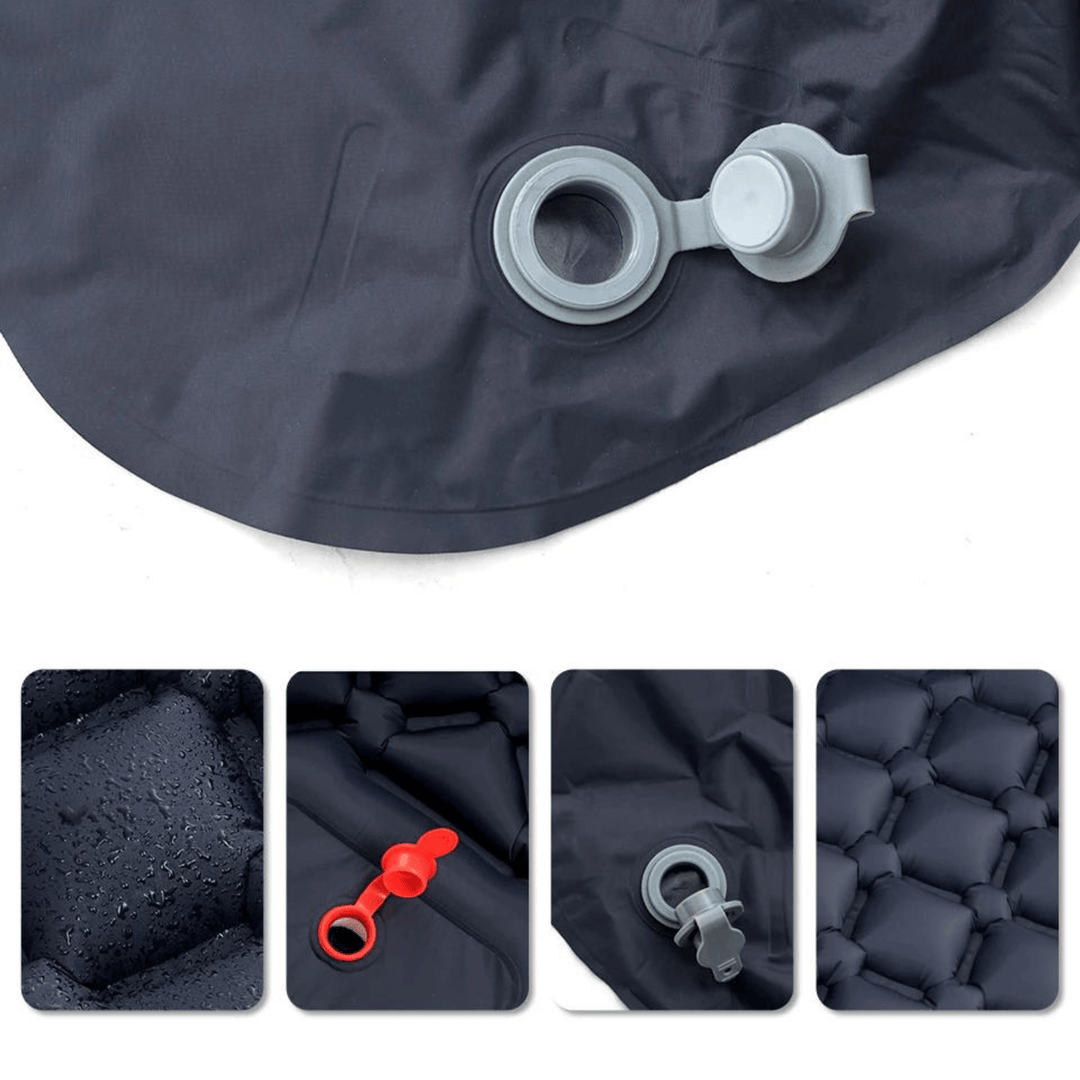Ultralight Waterproof Sleeping Mat with Built-in Pump - AirRest-Gray-Nora Luxe