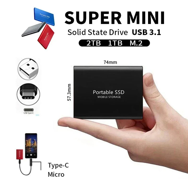 Ultraspeed External SSD - SpeedDrive Pro-Black-2TB-Nora Luxe