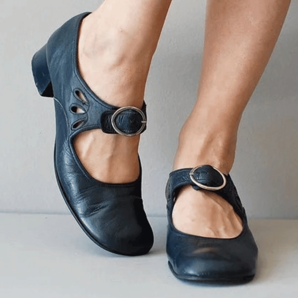 Unique and Comfortable Ladies Leather Sandals – Marisa-Blue-3-Nora Luxe
