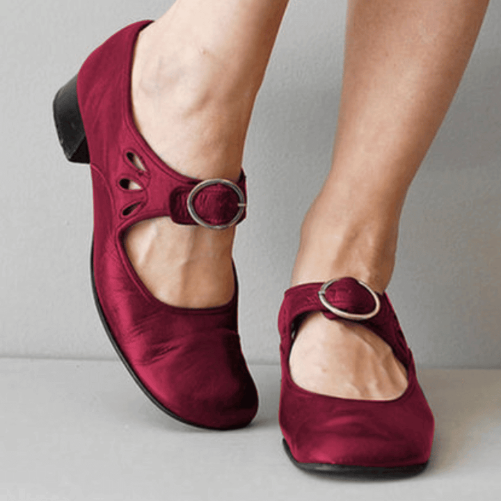Unique and Comfortable Ladies Leather Sandals – Marisa-Red-3-Nora Luxe
