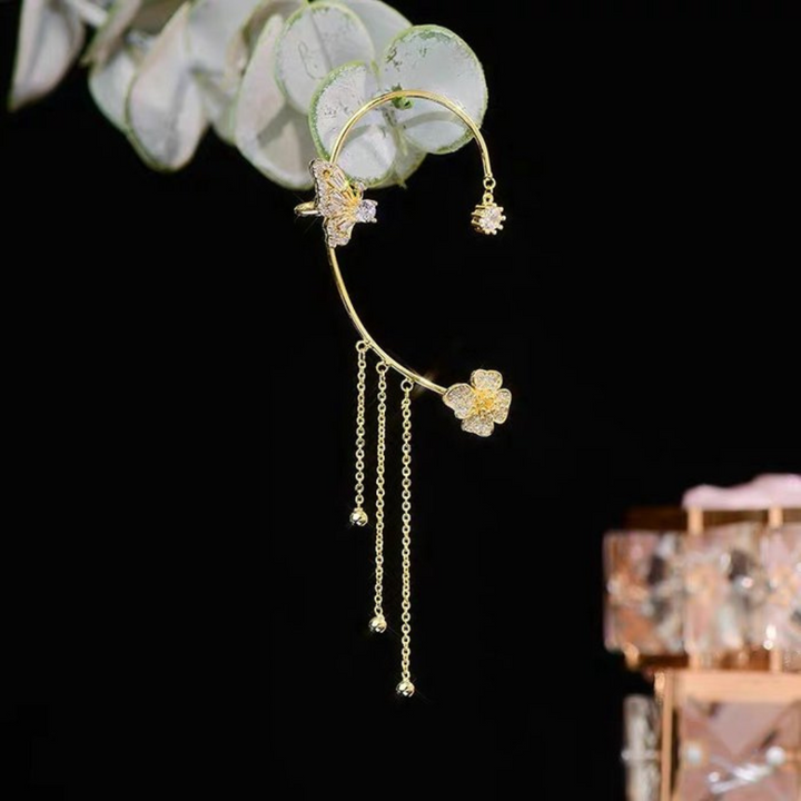Unique Butterfly Earrings - Aurelia-Gold-Only links-Nora Luxe