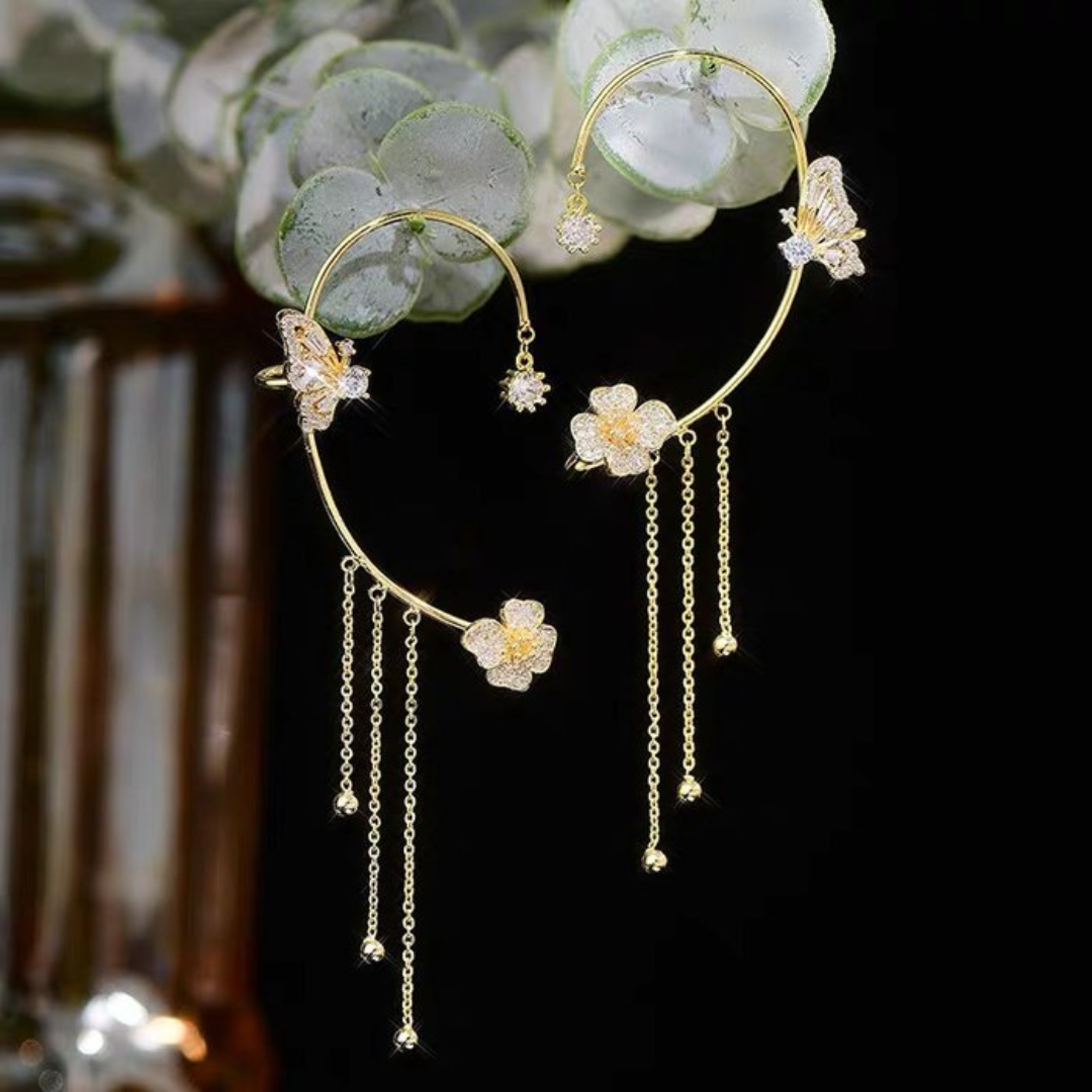 Unique Butterfly Earrings - Aurelia-Gold-Pair-Nora Luxe