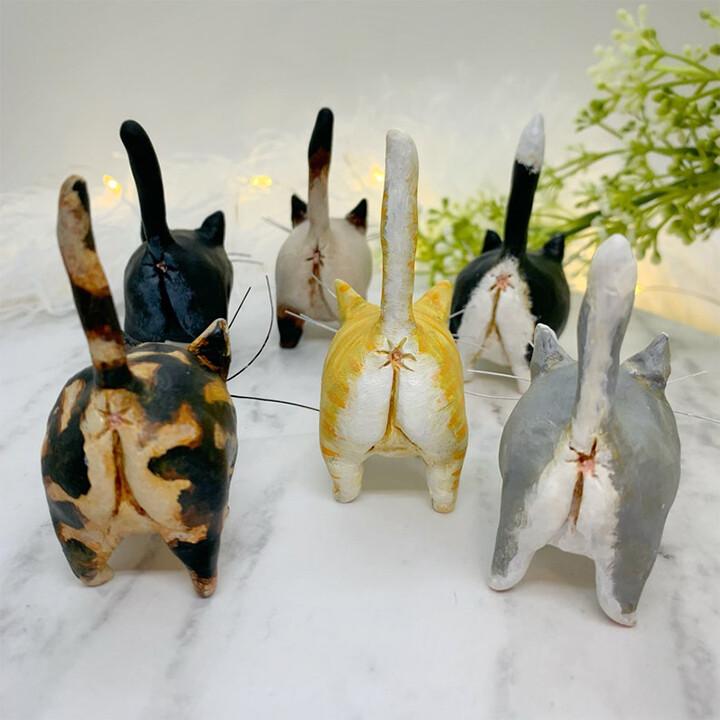 Unique Handmade Cat Christmas Ornament - Purrfect Holiday Hangers-Black-Nora Luxe