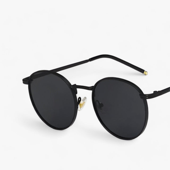Unisex Designer Sunglasses with Round Lenses – Nova-Black Grey-Nora Luxe