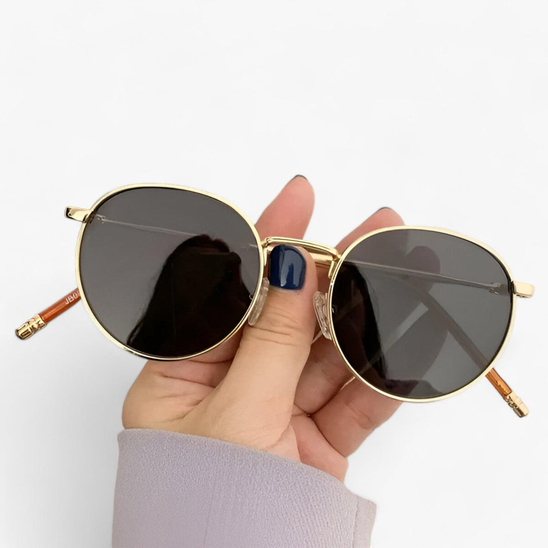 Unisex Designer Sunglasses with Round Lenses – Nova-Black Grey-Nora Luxe