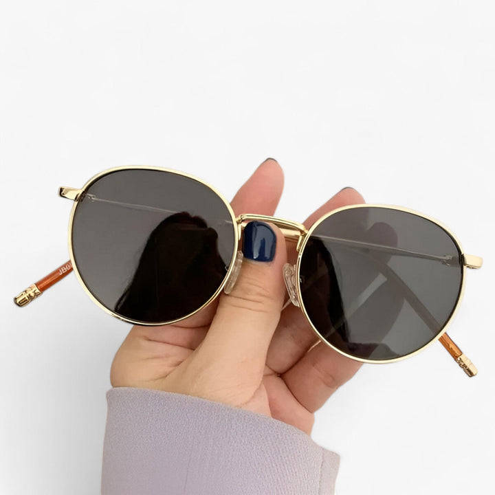 Unisex Designer Sunglasses with Round Lenses – Nova-Black Grey-Nora Luxe