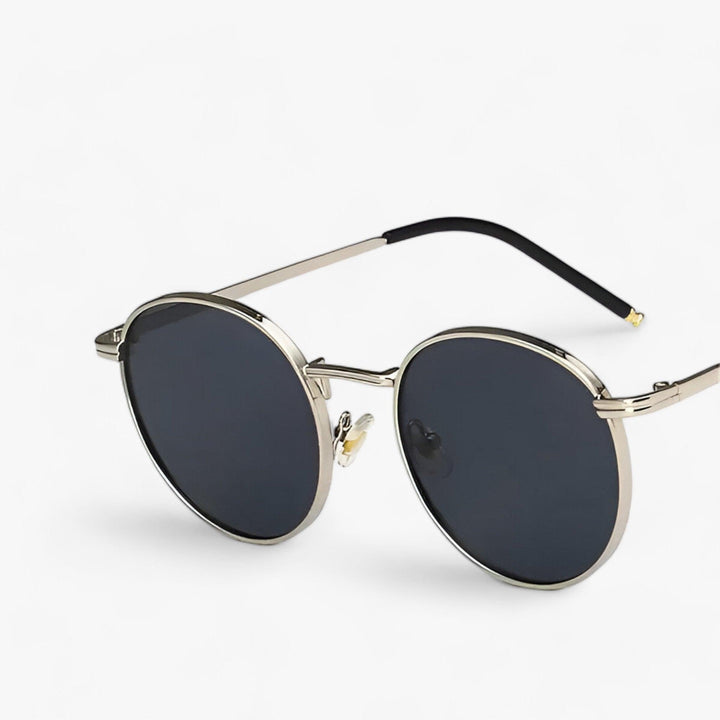 Unisex Designer Sunglasses with Round Lenses – Nova-Silver Grey-Nora Luxe