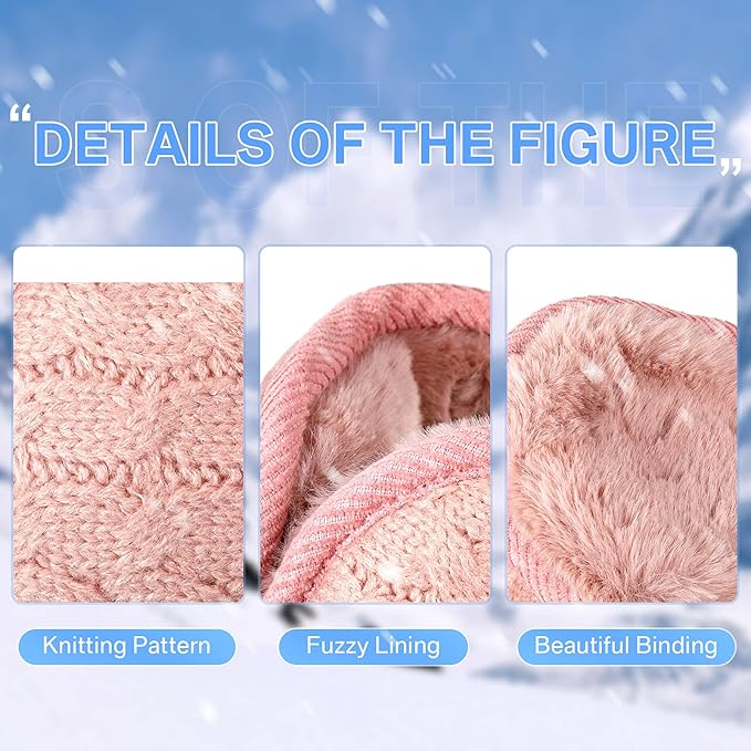 Unisex Foldable Knitted Ear Warmers Set of 4 – BundleMuffs-Nora Luxe