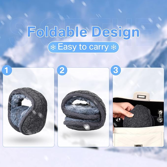 Unisex Foldable Knitted Ear Warmers Set of 4 – BundleMuffs-Nora Luxe