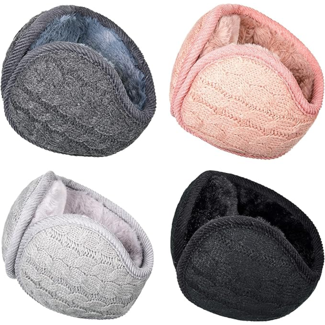 Unisex Foldable Knitted Ear Warmers Set of 4 – BundleMuffs-Nora Luxe