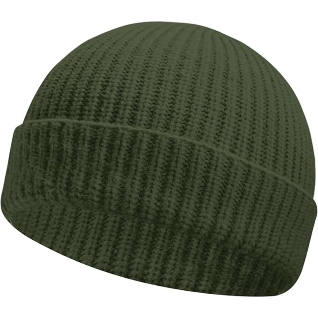 Unisex Knitted Hat with Low Turn-Up – Robin-Green-Nora Luxe