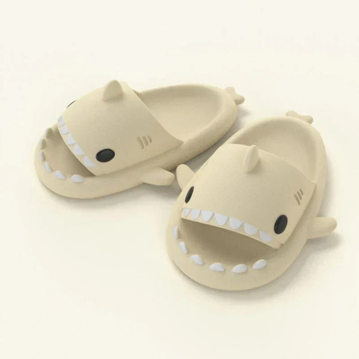 Unisex Lightweight Summer Flip Flops with Shark Design - FinSteps-Pink-2-2.5-State of Style