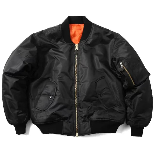 Unisex Premium Bomber Jacket with Zip - Alex-Black-XXS-Nora Luxe