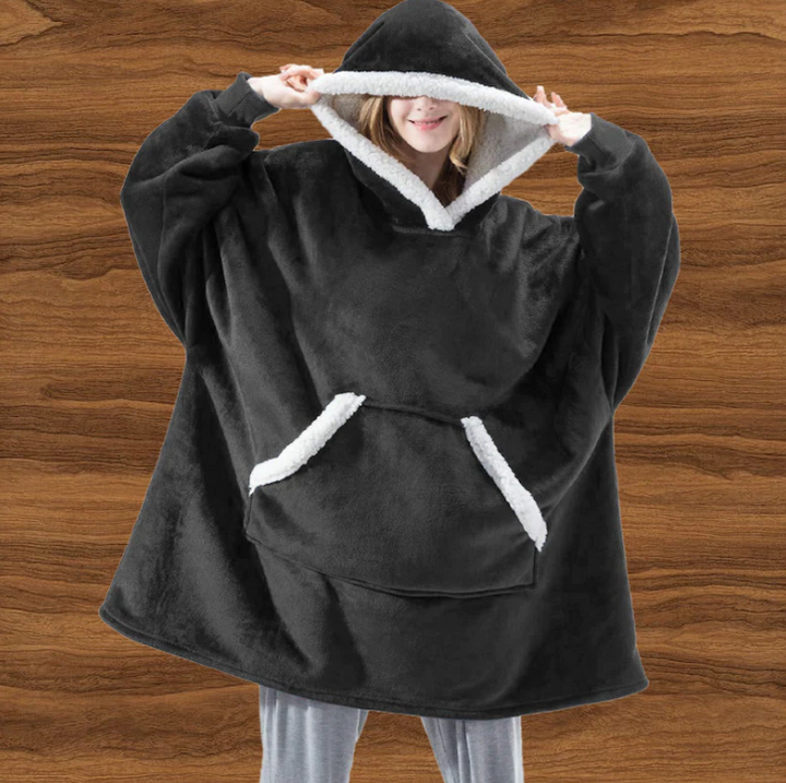 Unisex Thermal Fleece Hoodie - Noah-Black-XS-Nora Luxe
