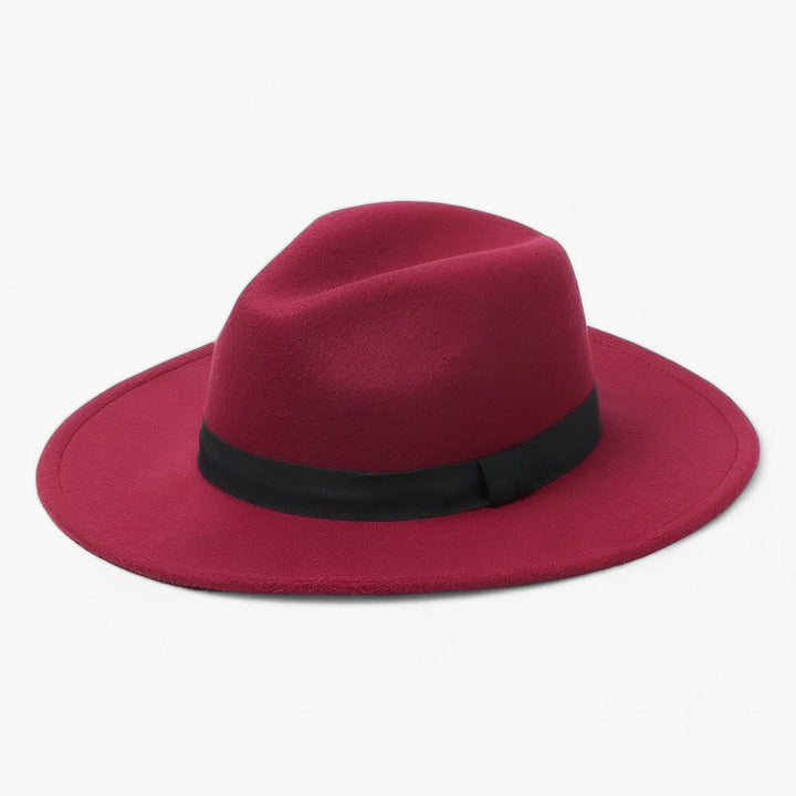 Unisex Vintage Fedora – Ardent-Burgundy red-Nora Luxe