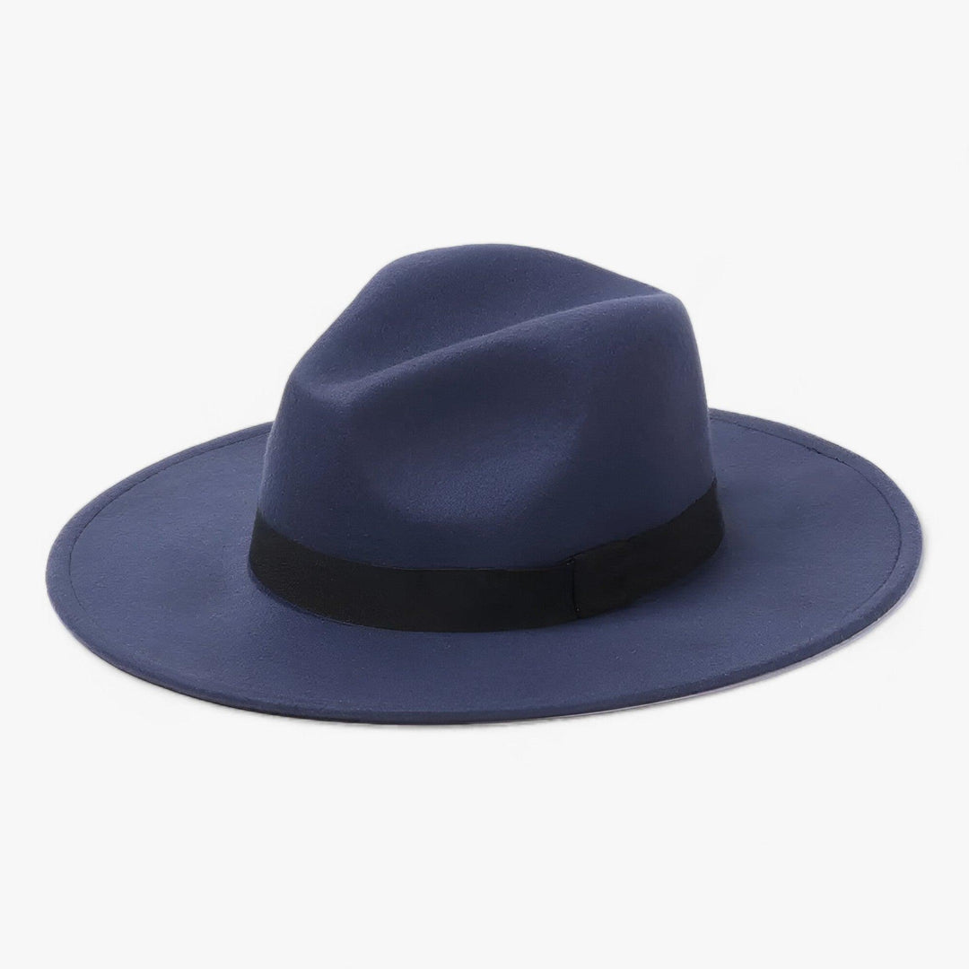 Unisex Vintage Fedora – Ardent-Navy blue-Nora Luxe