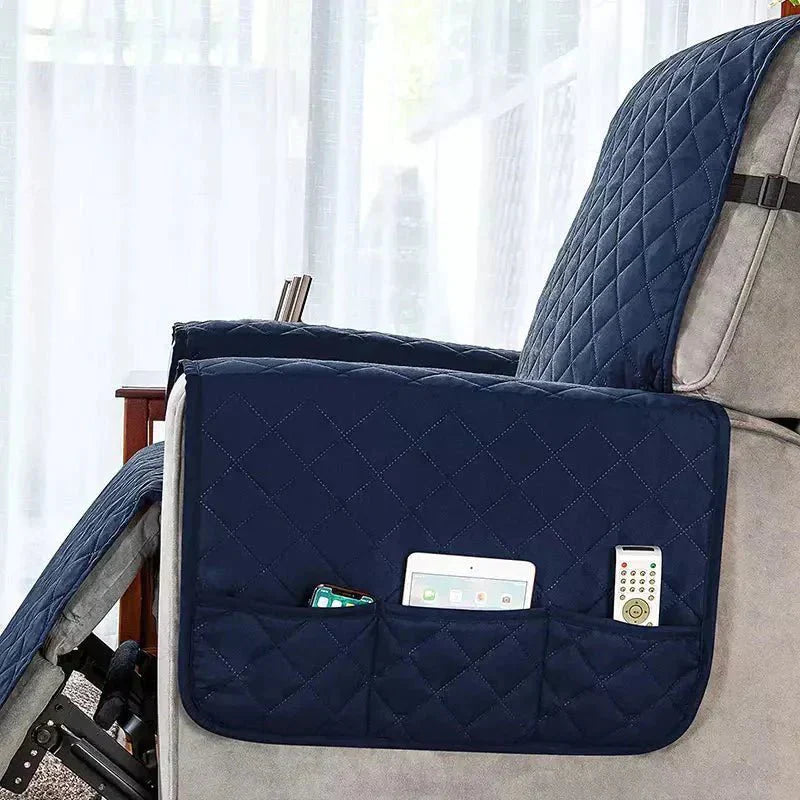 Universal Soft Armchair Cover - FlexCover-Dark Blue-S-Nora Luxe