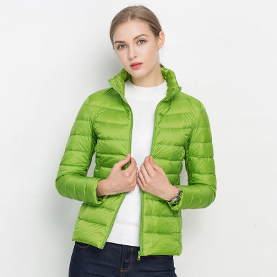 Urban Chic Lightweight Down Jacket - Diana-Apple green-S-Nora Luxe