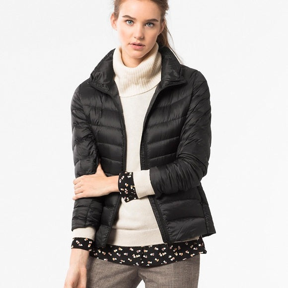 Urban Chic Lightweight Down Jacket - Diana-Black-S-Nora Luxe