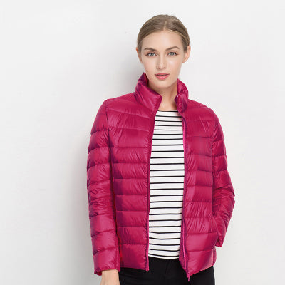 Urban Chic Lightweight Down Jacket - Diana-Fuchsia-S-Nora Luxe