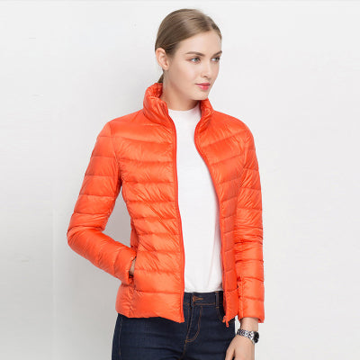 Urban Chic Lightweight Down Jacket - Diana-Orange-S-Nora Luxe